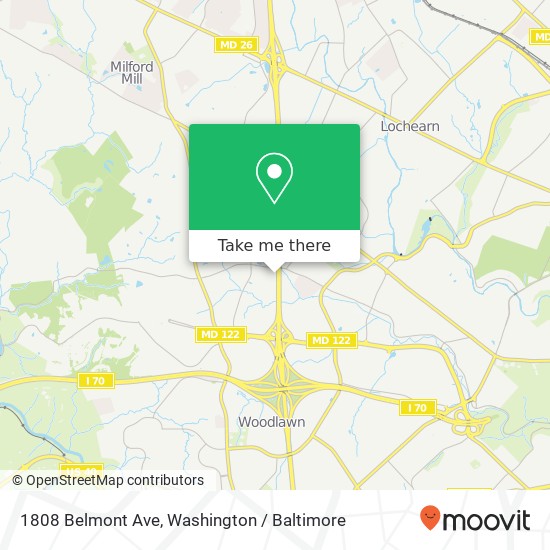 Mapa de 1808 Belmont Ave, Windsor Mill, MD 21244