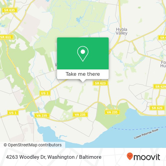 Mapa de 4263 Woodley Dr, Alexandria, VA 22309