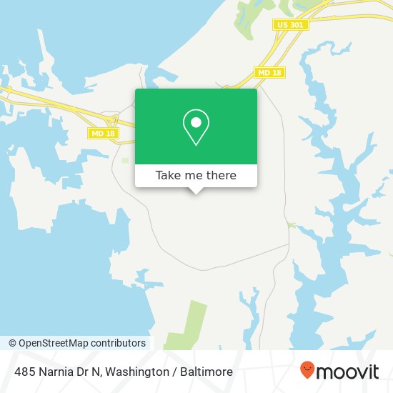 Mapa de 485 Narnia Dr N, Grasonville, MD 21638