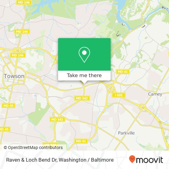 Mapa de Raven & Loch Bend Dr, Parkville, MD 21234