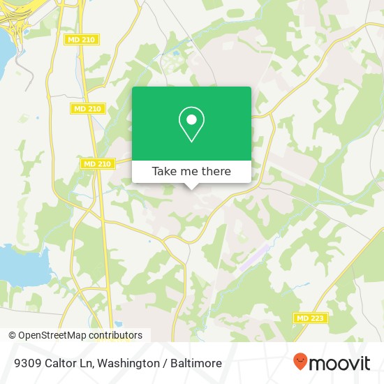 Mapa de 9309 Caltor Ln, Fort Washington, MD 20744