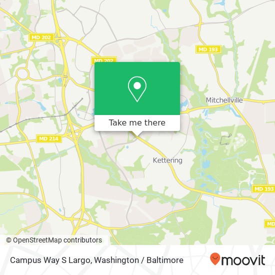 Mapa de Campus Way S Largo, Upper Marlboro, MD 20774