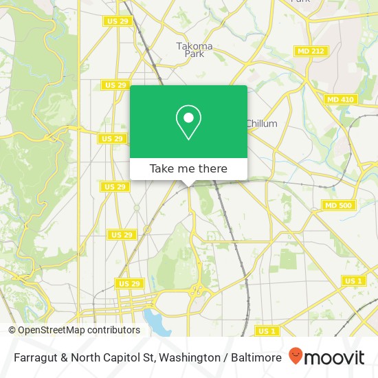 Mapa de Farragut & North Capitol St, Washington, DC 20011