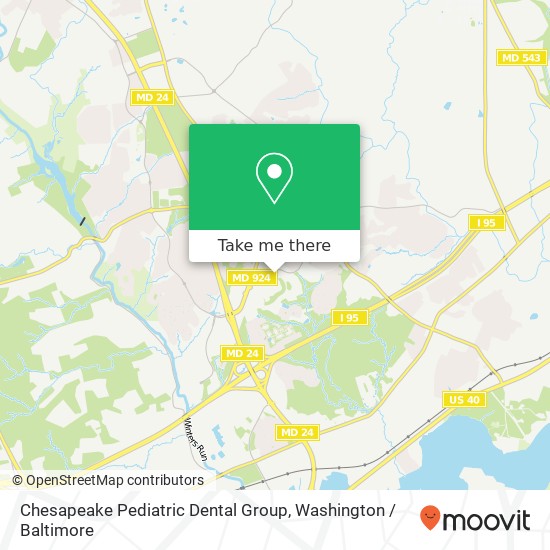 Mapa de Chesapeake Pediatric Dental Group, 3400 Box Hill Corporate Cen Dr