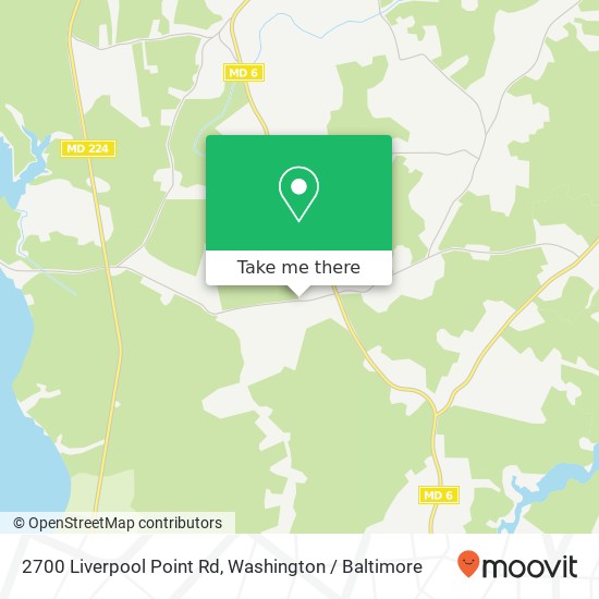 Mapa de 2700 Liverpool Point Rd, Nanjemoy, MD 20662