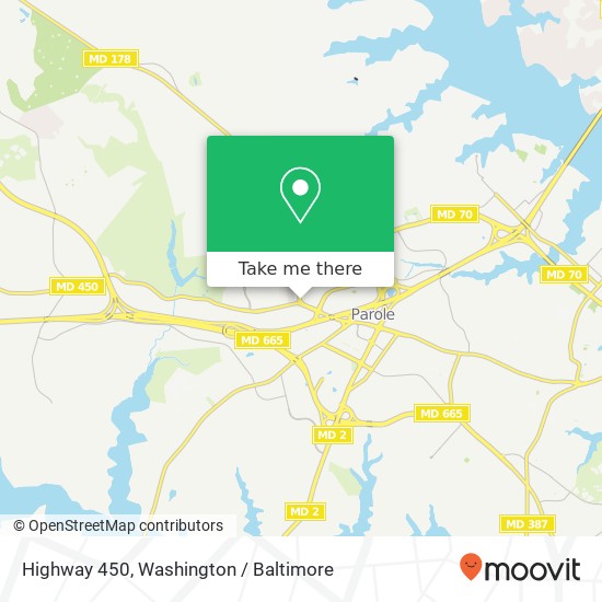Highway 450, Annapolis, MD 21401 map