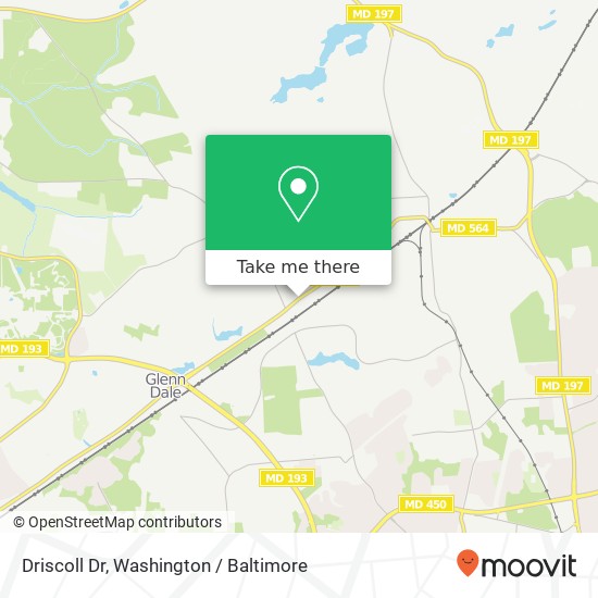 Mapa de Driscoll Dr, Bowie, MD 20720