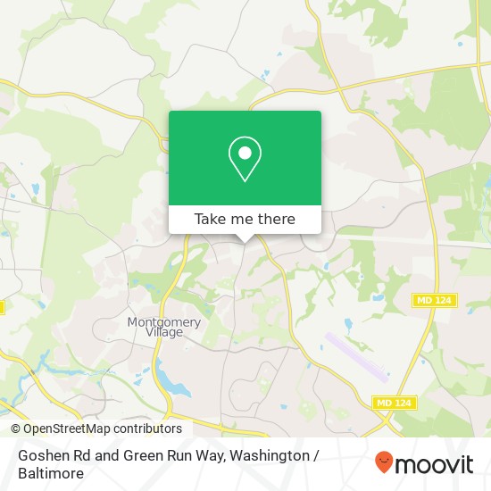 Mapa de Goshen Rd and Green Run Way, Gaithersburg, MD 20879