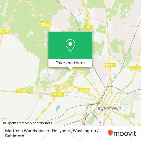 Mapa de Mattress Warehouse of Hollyhock, 18011 Garland Groh Blvd