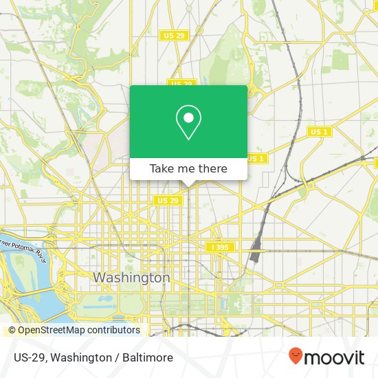 Mapa de US-29, Washington, DC 20001