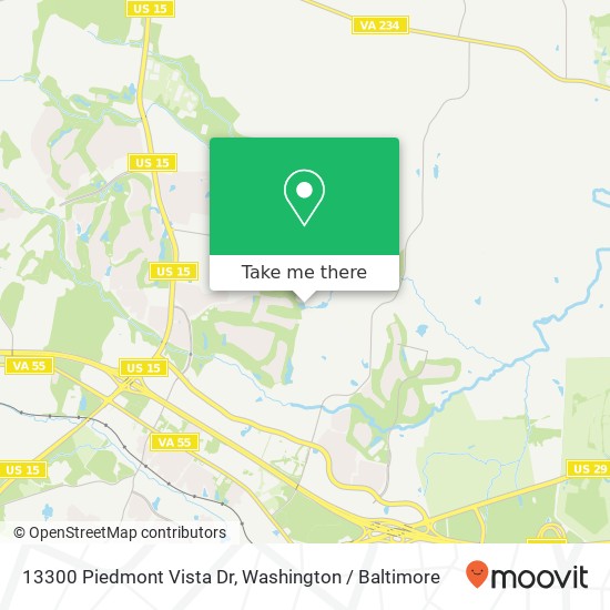 Mapa de 13300 Piedmont Vista Dr, Haymarket, VA 20169