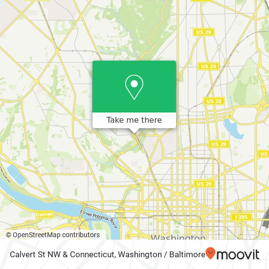 Calvert St NW & Connecticut, Washington, DC 20008 map