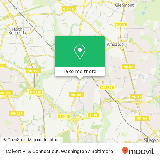 Calvert Pl & Connecticut, Kensington, MD 20895 map