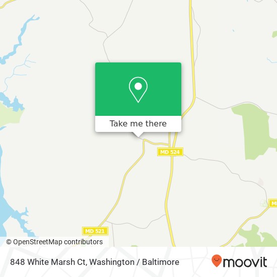 Mapa de 848 White Marsh Ct, Huntingtown, MD 20639