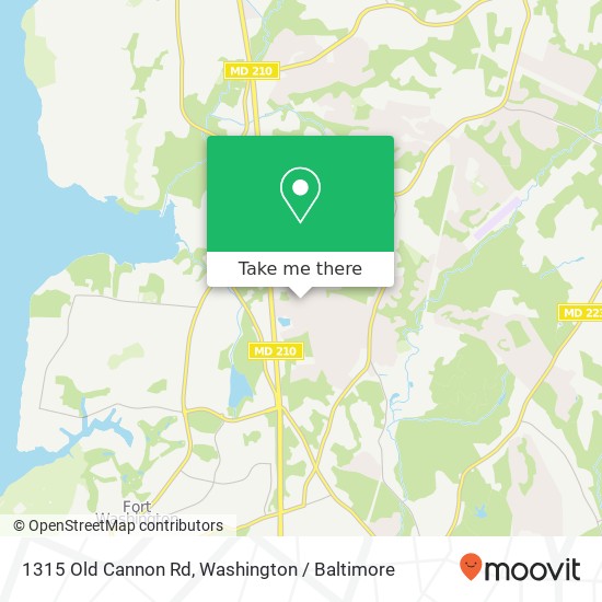 1315 Old Cannon Rd, Fort Washington (FT WASHINGTON), MD 20744 map