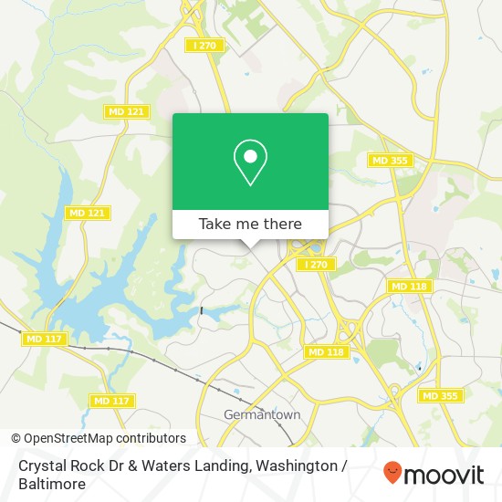 Crystal Rock Dr & Waters Landing, Germantown, MD 20874 map