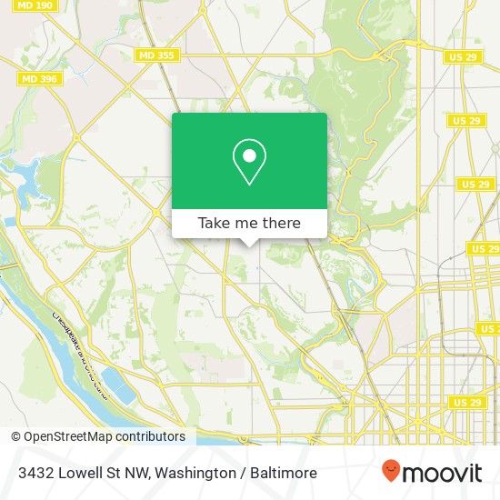 Mapa de 3432 Lowell St NW, Washington, DC 20016