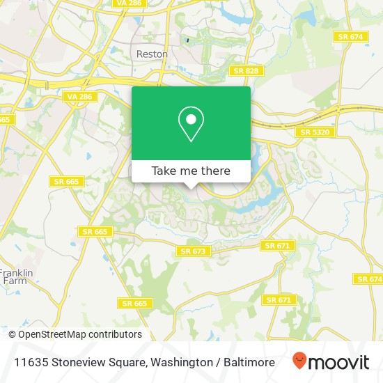 Mapa de 11635 Stoneview Square, 11635 Stoneview Square, Reston, VA 20191, USA