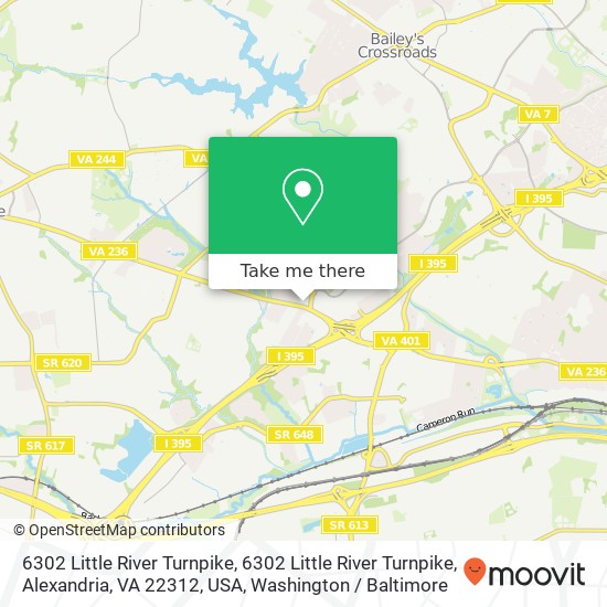 Mapa de 6302 Little River Turnpike, 6302 Little River Turnpike, Alexandria, VA 22312, USA