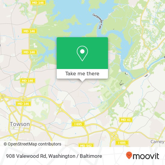 908 Valewood Rd, Towson, MD 21286 map