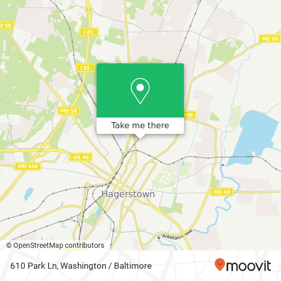 610 Park Ln, Hagerstown, MD 21742 map