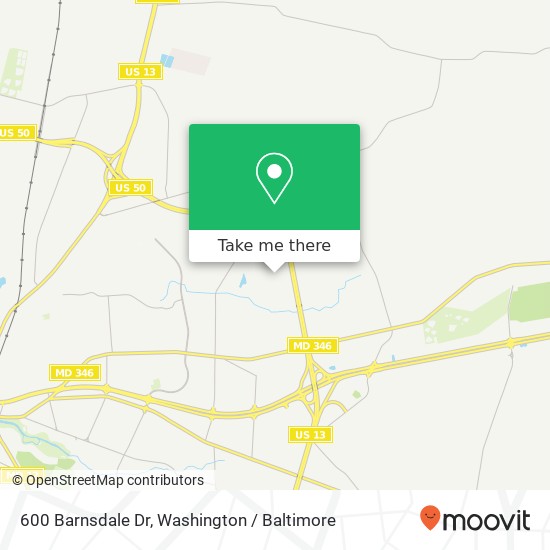 Mapa de 600 Barnsdale Dr, Salisbury, MD 21804