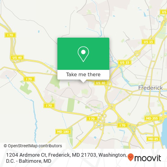 1204 Ardmore Ct, Frederick, MD 21703 map