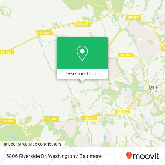 Mapa de 5806 Riverside Dr, Woodbridge, VA 22193