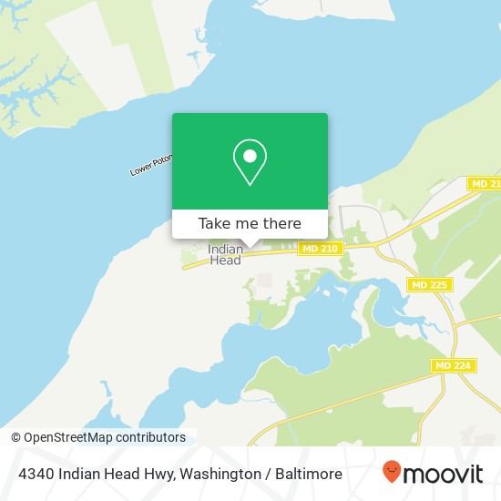 Mapa de 4340 Indian Head Hwy, Indian Head, MD 20640