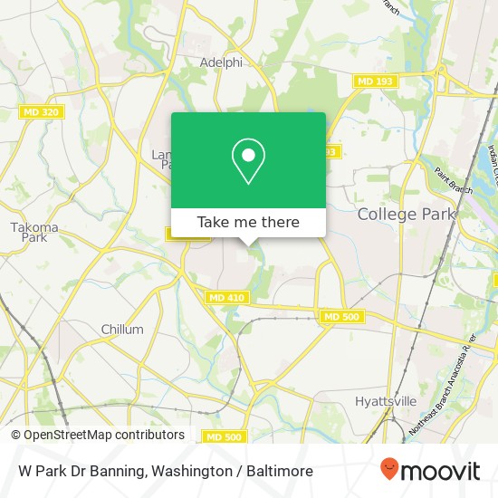 W Park Dr Banning, Hyattsville, MD 20783 map