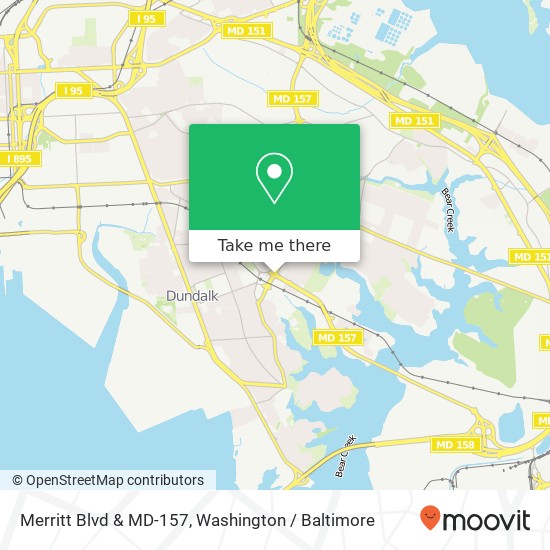 Mapa de Merritt Blvd & MD-157, Dundalk, MD 21222