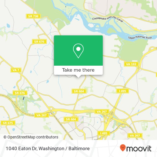 1040 Eaton Dr, McLean, VA 22102 map