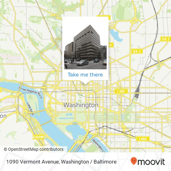 Mapa de 1090 Vermont Avenue, 1090 Vermont Avenue, 1090 Vermont Ave NW, Washington, DC 20005, USA