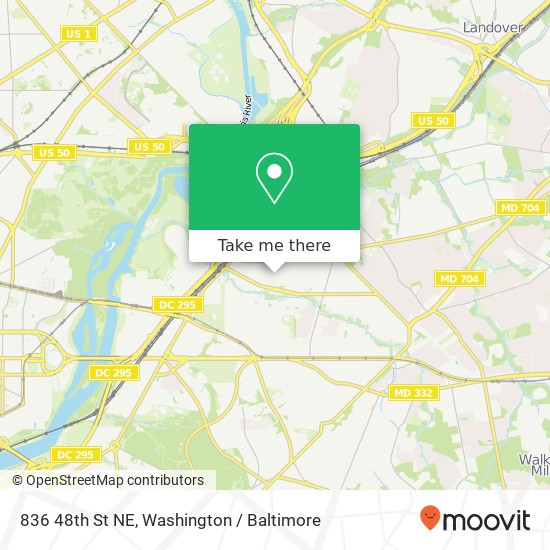 836 48th St NE, Washington, DC 20019 map