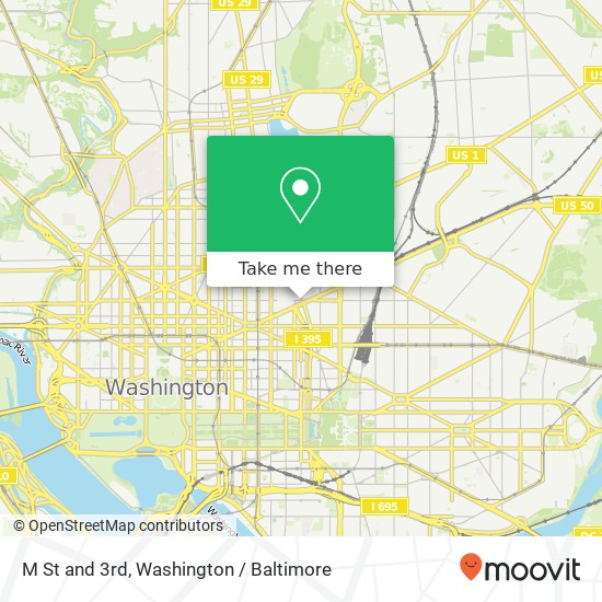 Mapa de M St and 3rd, Washington, DC 20001