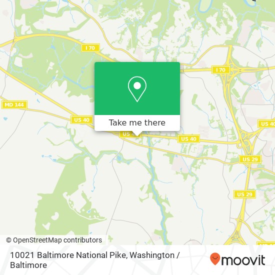 Mapa de 10021 Baltimore National Pike, Ellicott City, MD 21042