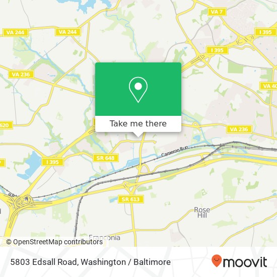 5803 Edsall Road, 5803 Edsall Rd, Alexandria, VA 22304, USA map