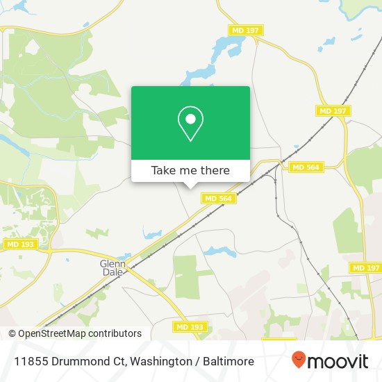 Mapa de 11855 Drummond Ct, Bowie, MD 20720