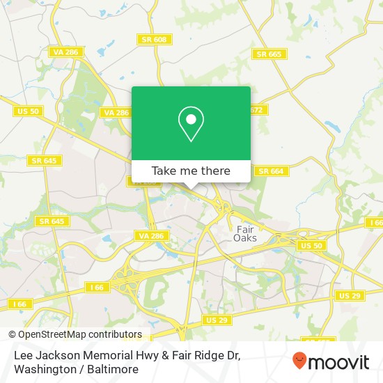 Lee Jackson Memorial Hwy & Fair Ridge Dr, Fairfax, VA 22033 map