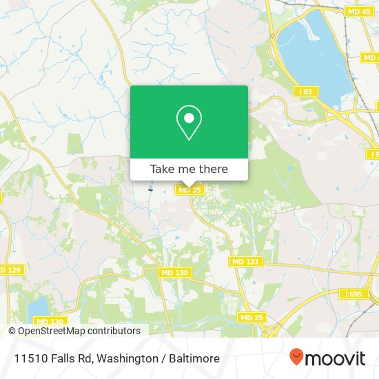 Mapa de 11510 Falls Rd, Lutherville Timonium, MD 21093