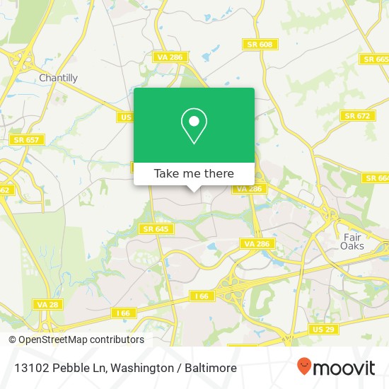 Mapa de 13102 Pebble Ln, Fairfax, VA 22033