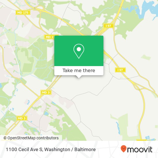 Mapa de 1100 Cecil Ave S, Millersville, MD 21108