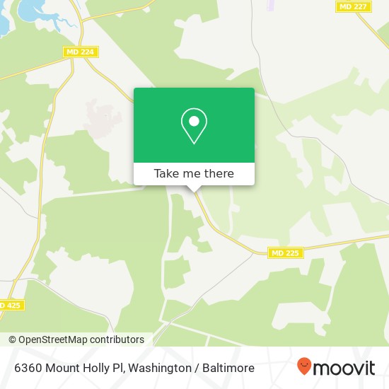 Mapa de 6360 Mount Holly Pl, La Plata, MD 20646