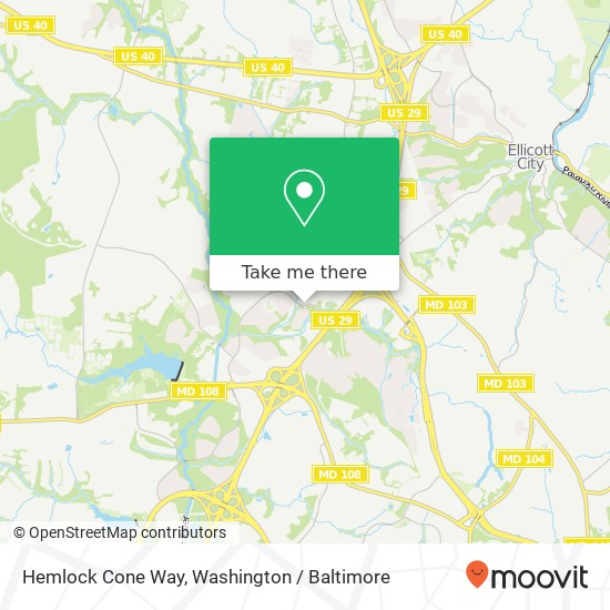 Hemlock Cone Way, Ellicott City, MD 21042 map