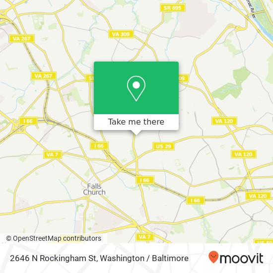 Mapa de 2646 N Rockingham St, Arlington, VA 22207