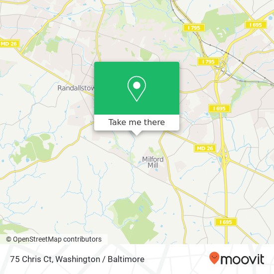 Mapa de 75 Chris Ct, Windsor Mill, MD 21244