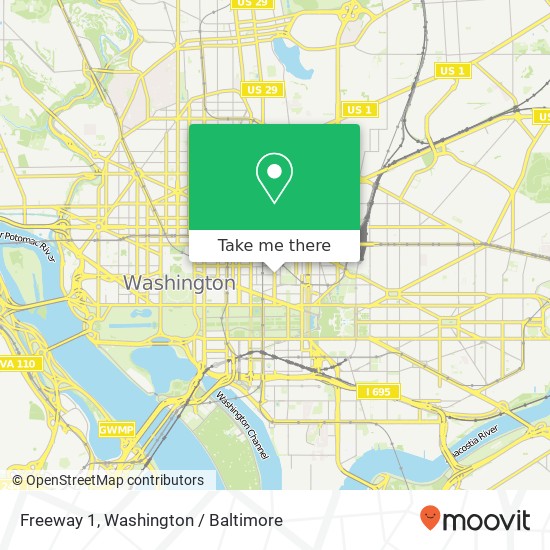 Freeway 1, Washington, DC 20001 map