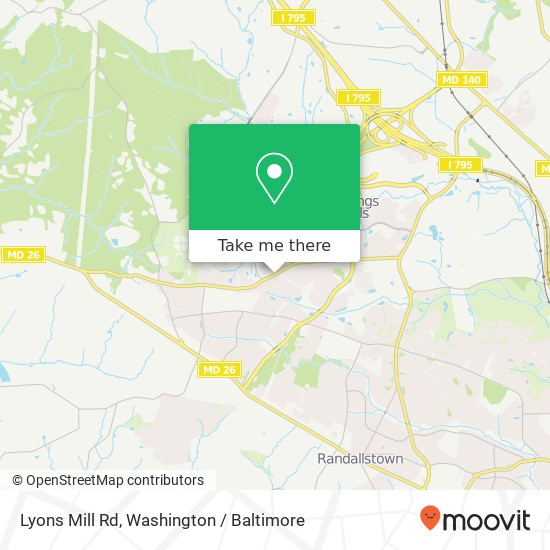 Lyons Mill Rd, Owings Mills, MD 21117 map