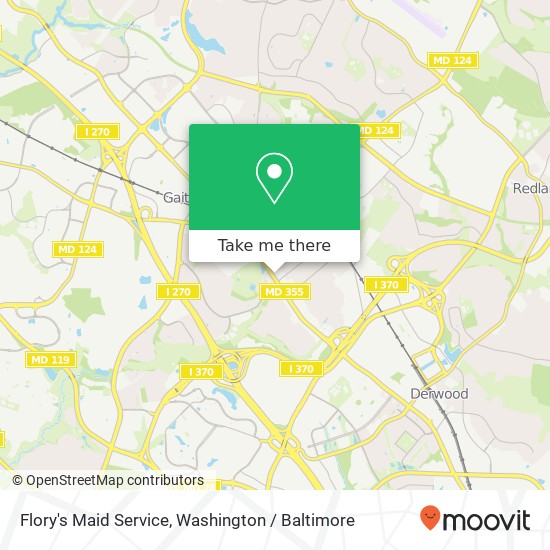 Mapa de Flory's Maid Service, 525 S Frederick Ave