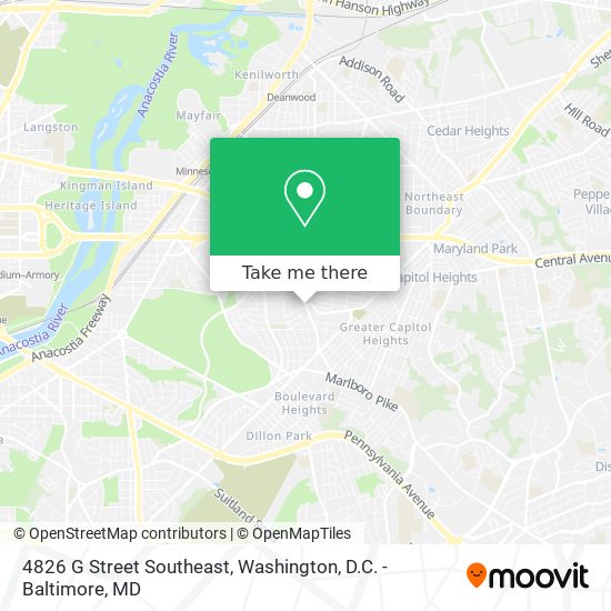 4826 G Street Southeast map